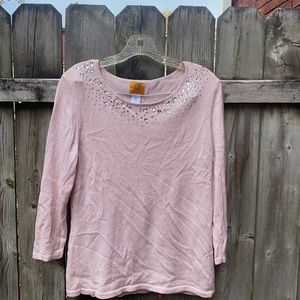 Ruby red. Shimmer sweater sz. M